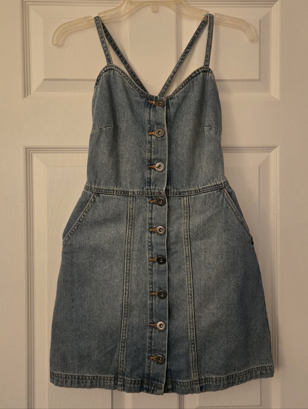 Vans Light Blue Denim Button-Front Sundress